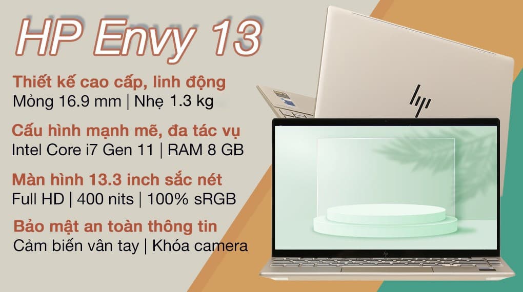 Laptop HP ENVY 13 BA1535TU i7 1165G7 RAM 8GB SSD 512GB