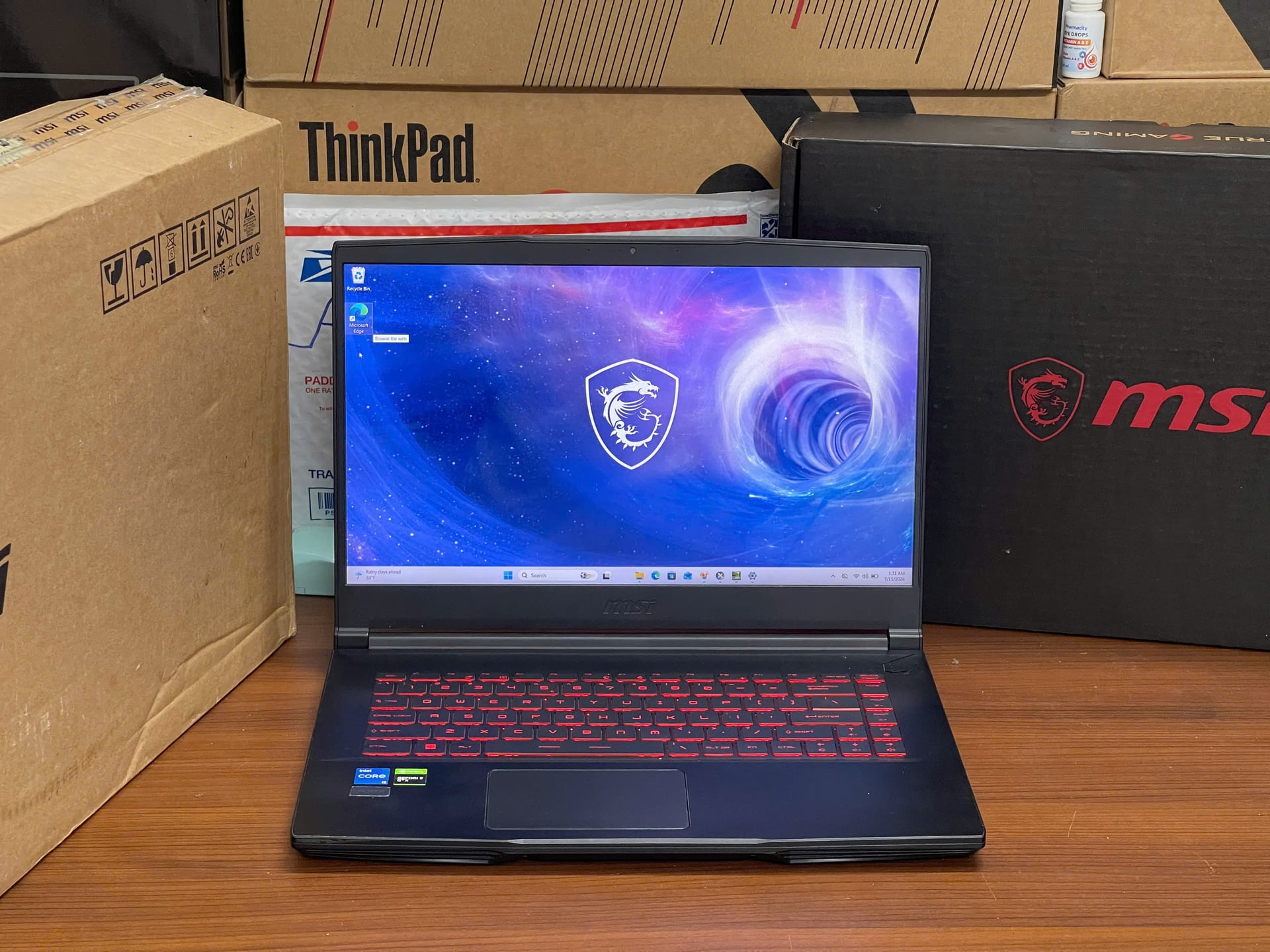MSI Gaming GF63 THIN 11SC I5 11400H/ RAM 8GB SSD 512G/ GTX 1650