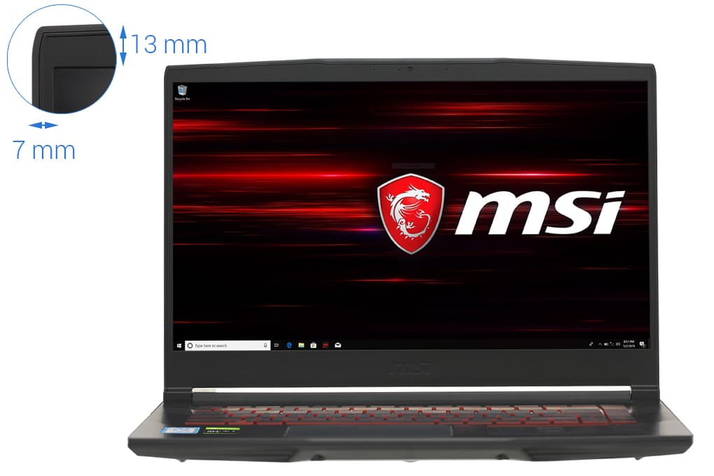 Laptop Gaming MSI GF63 9RCX i7 9750H 12CPUS/ 8G/ SSD256G/ GTX1650TI Laptop Gaming MSI GF63 9RCX i7 9750H 12CPUS/ 8G/ SSD256G/ GTX1650TI