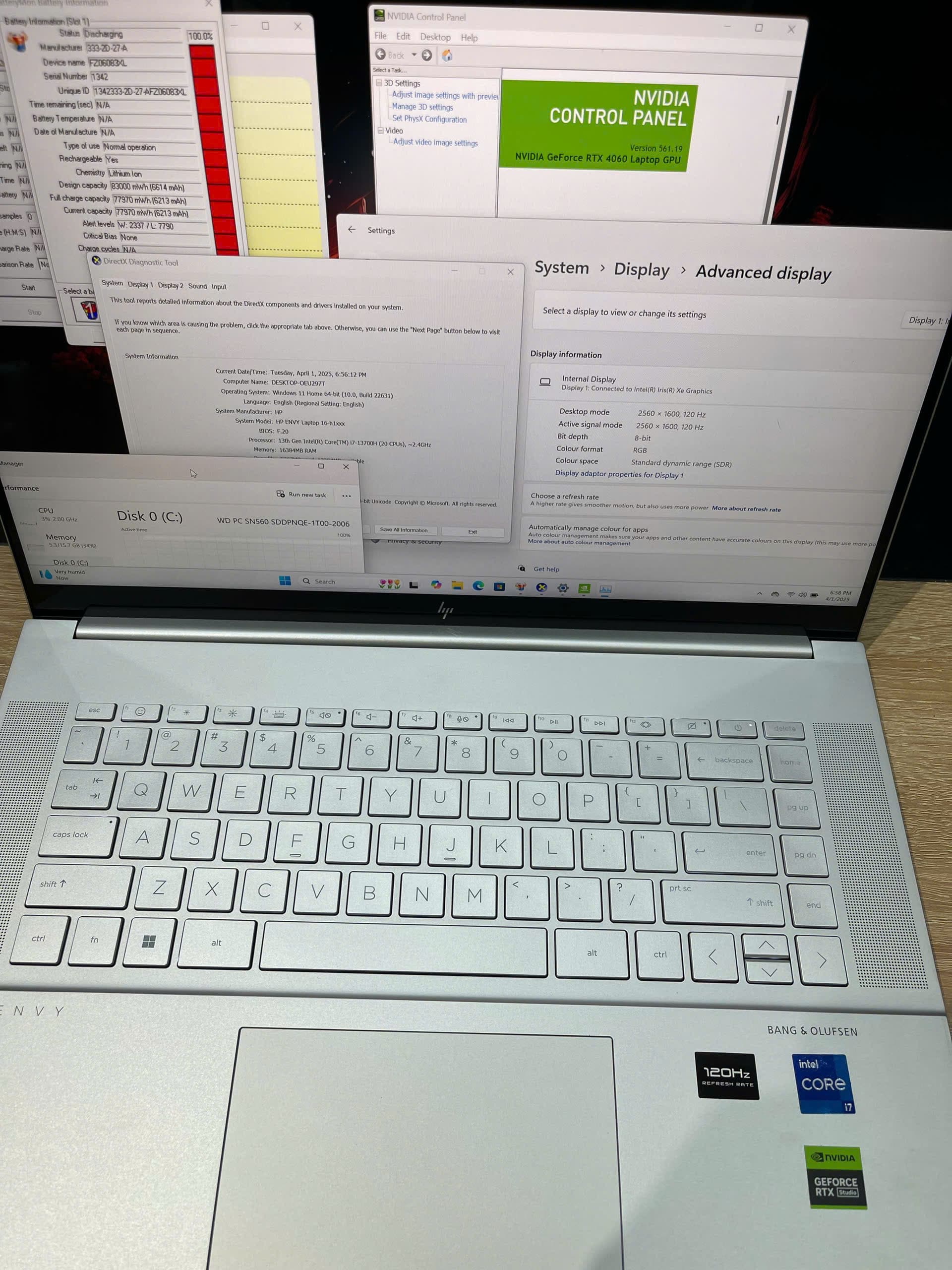 HP Envy 16 i7 13700H RTX 4060 16 QHD 120Hz HP Envy 16 i7 13700H RTX 4060 16 QHD 120Hz